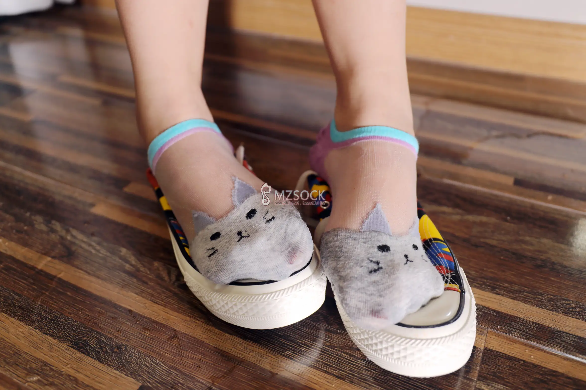 [Mzsock] Love Beauty Foot NO.036 cat cat#[74P]-55