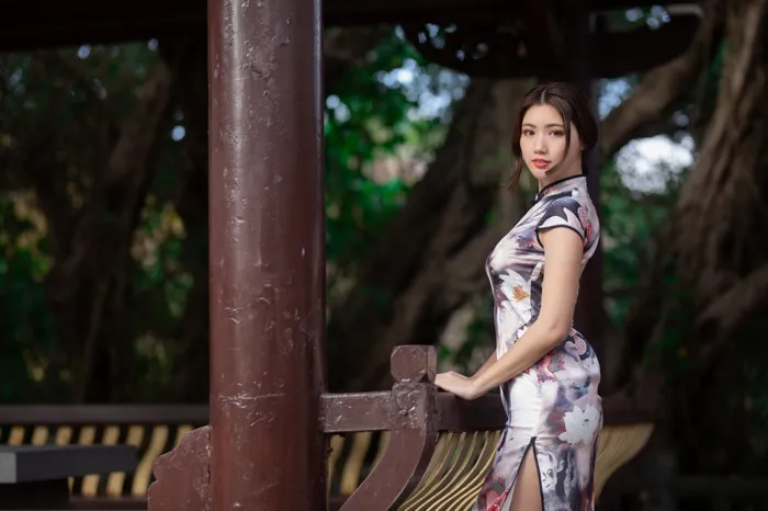 [Mzsock] NO.071 Zhang Lunzhen cheongsam, high heels and beautiful legs, outdoor shot street photography#[52P]-3