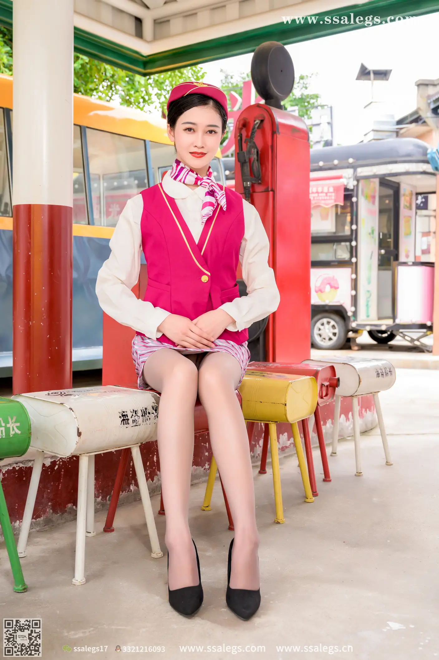 [Mzsock] NO.435 Her stewardess dream (top) silk club#[127P]-116