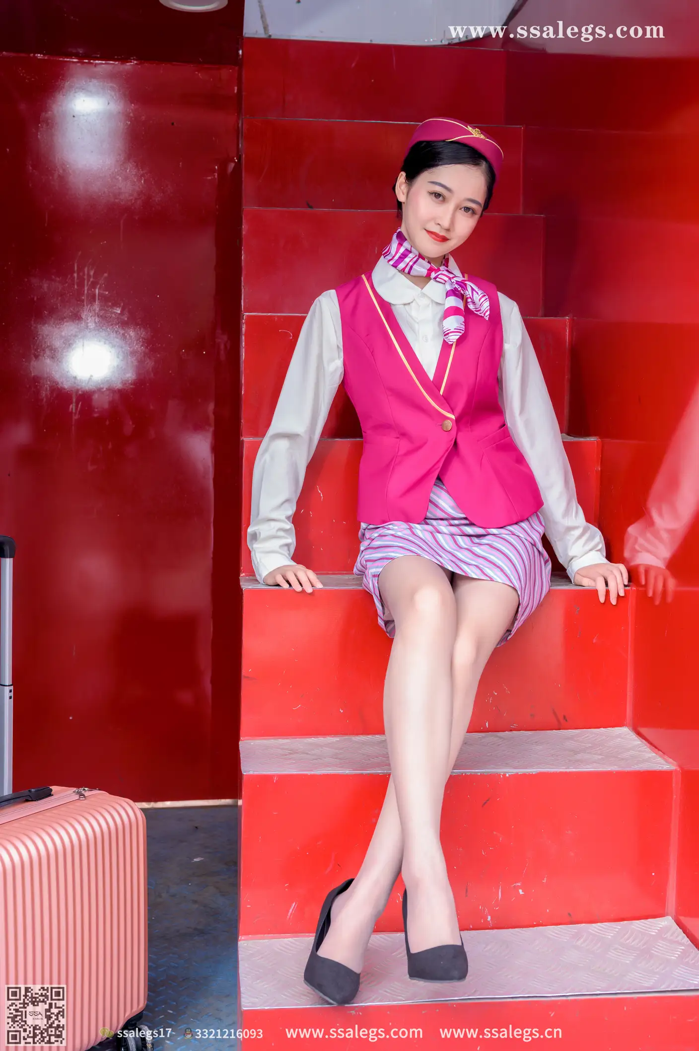 [Mzsock] NO.435 Her stewardess dream (top) silk club#[127P]-25