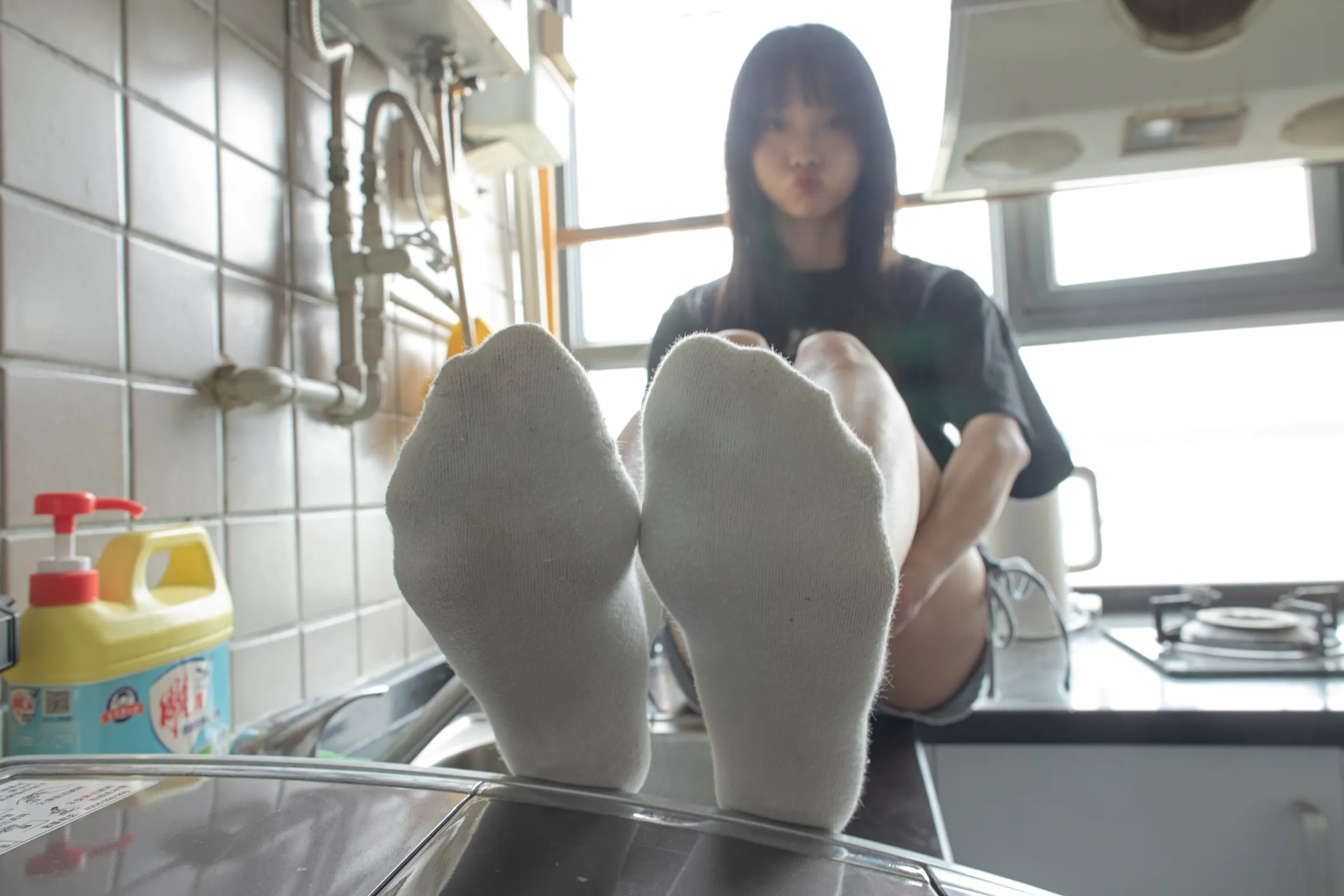 [Mzsock] Love beautiful feet NO.264 cocoa#[90P]-3