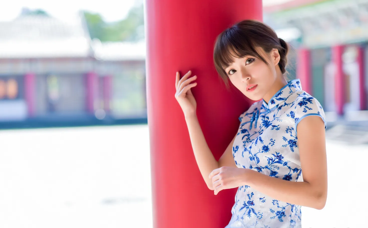 [Mzsock] NO.189 Miao Wanyu floral short cheongsam with high heels and beautiful legs street photography#[68P]-2