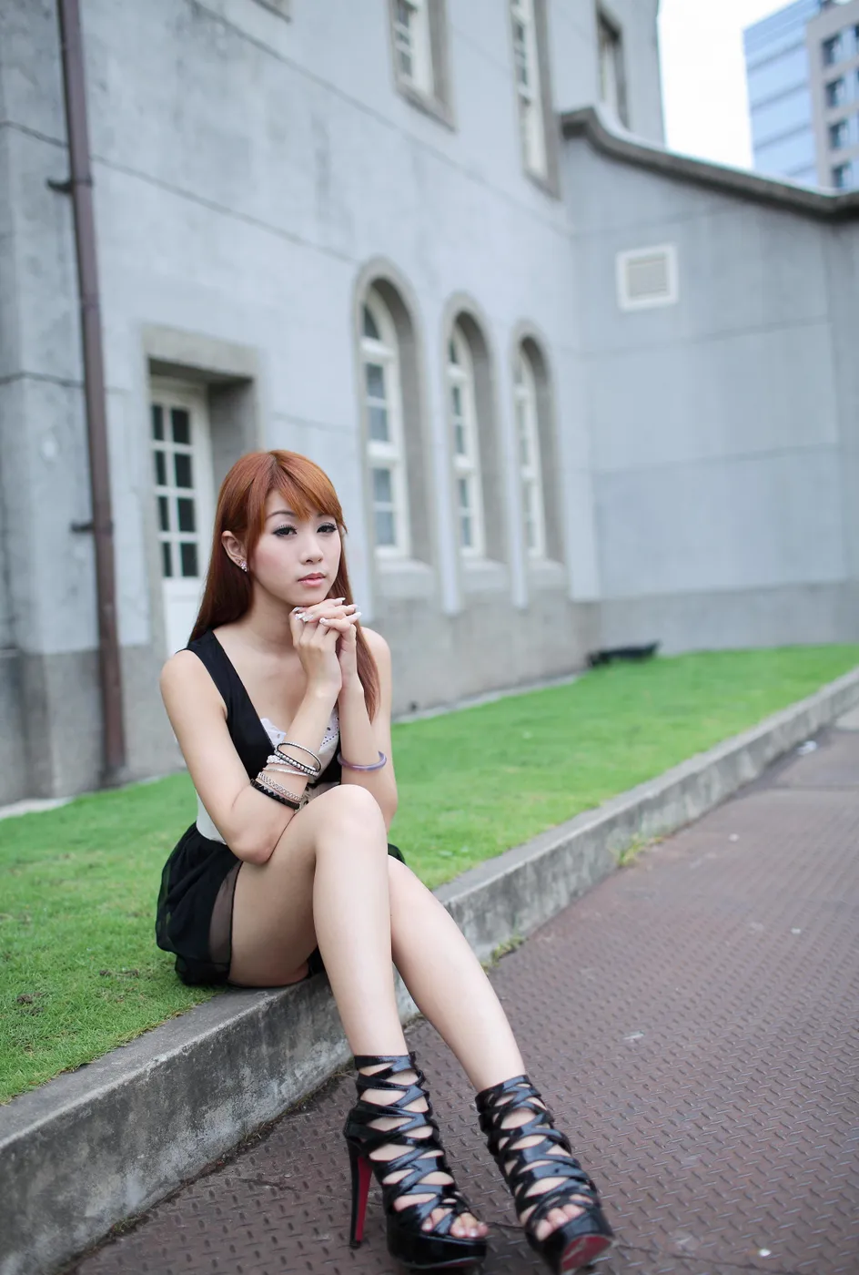 [Mzsock] NO.213 Xiaowen denim shorts, high heels and beautiful legs street photography#[29P]-6