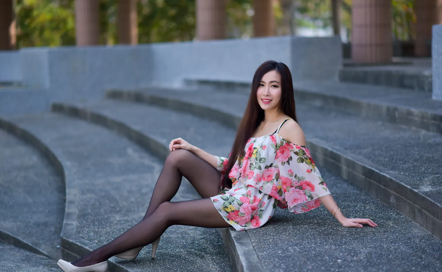 [Mzsock] NO.185 Yanxi suspender skirt black stockings beautiful legs street photography#[27P]-7