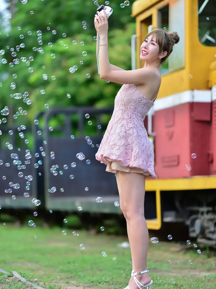 [Mzsock] NO.201 Chen Weiyu suspender dress with cool and beautiful legs street photography#[105P]-4