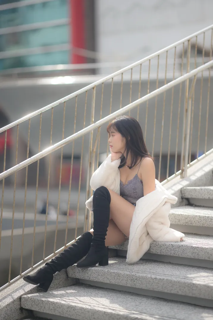 [Mzsock] NO.215 YoYo denim shorts and boots street photography#[105P]-7