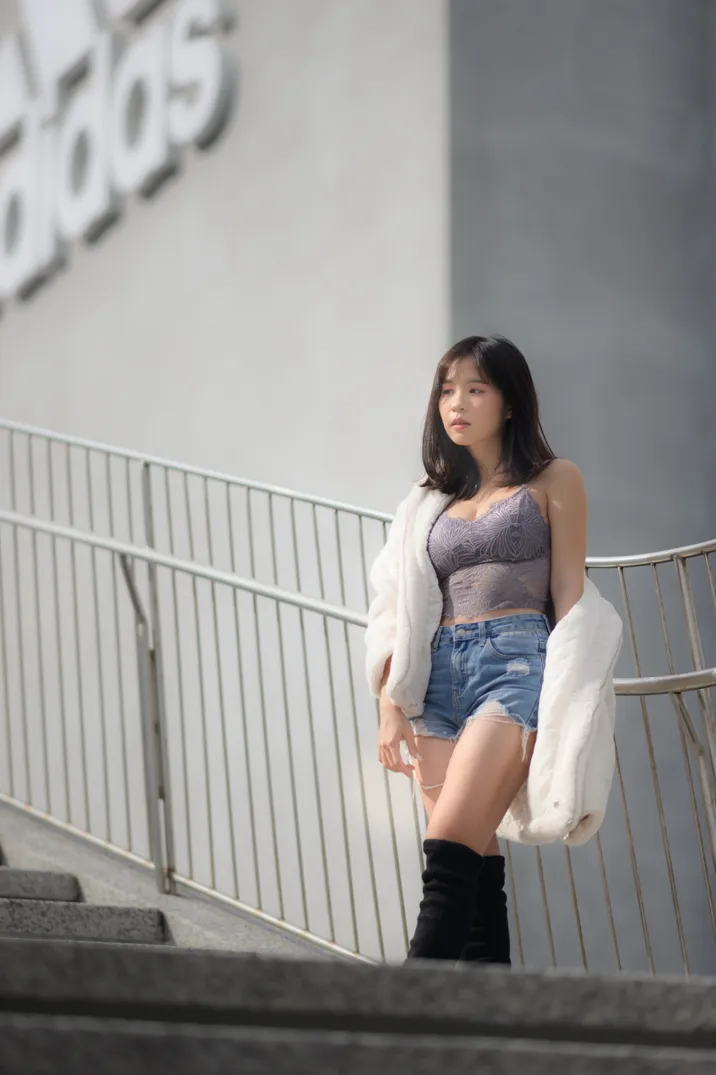 [Mzsock] NO.215 YoYo denim shorts and boots street photography#[105P]-8