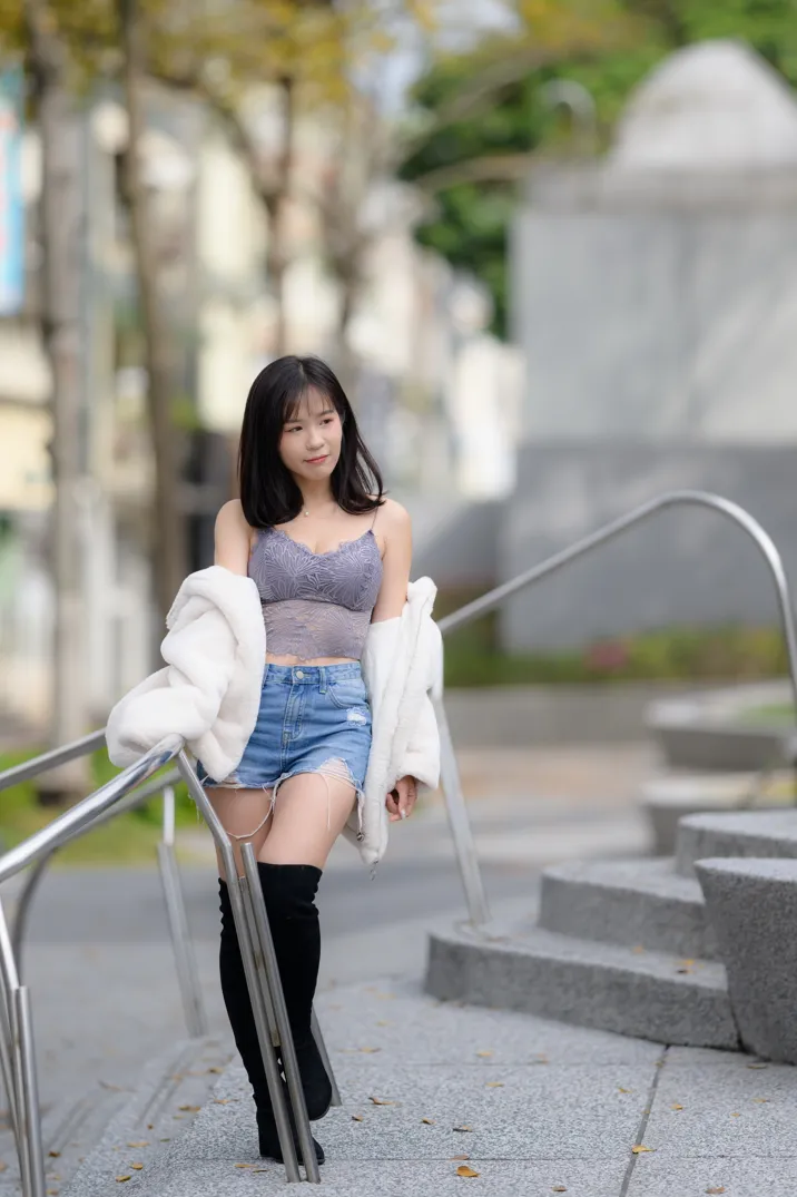 [Mzsock] NO.215 YoYo denim shorts and boots street photography#[105P]-9