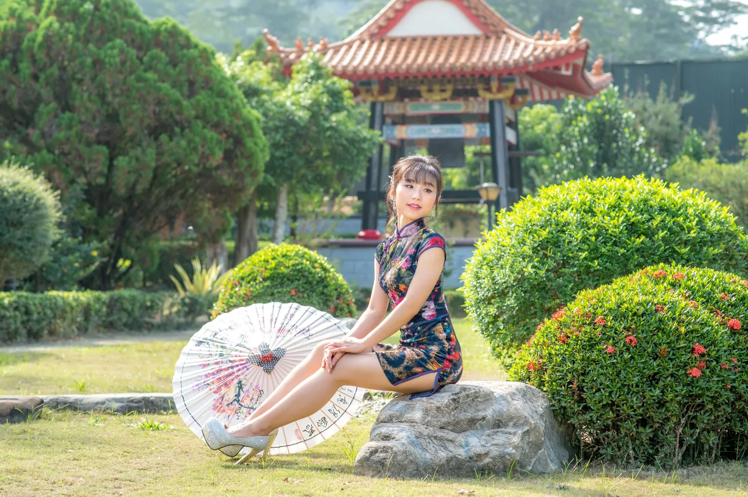 [Mzsock] NO.194 Yu Chen short cheongsam high heels beautiful legs street photography#[105P]-6