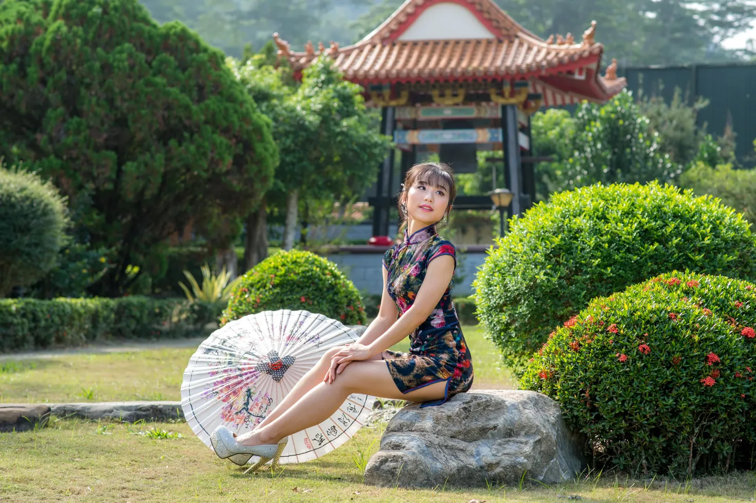 [Mzsock] NO.194 Yu Chen short cheongsam high heels beautiful legs street photography#[105P]-7