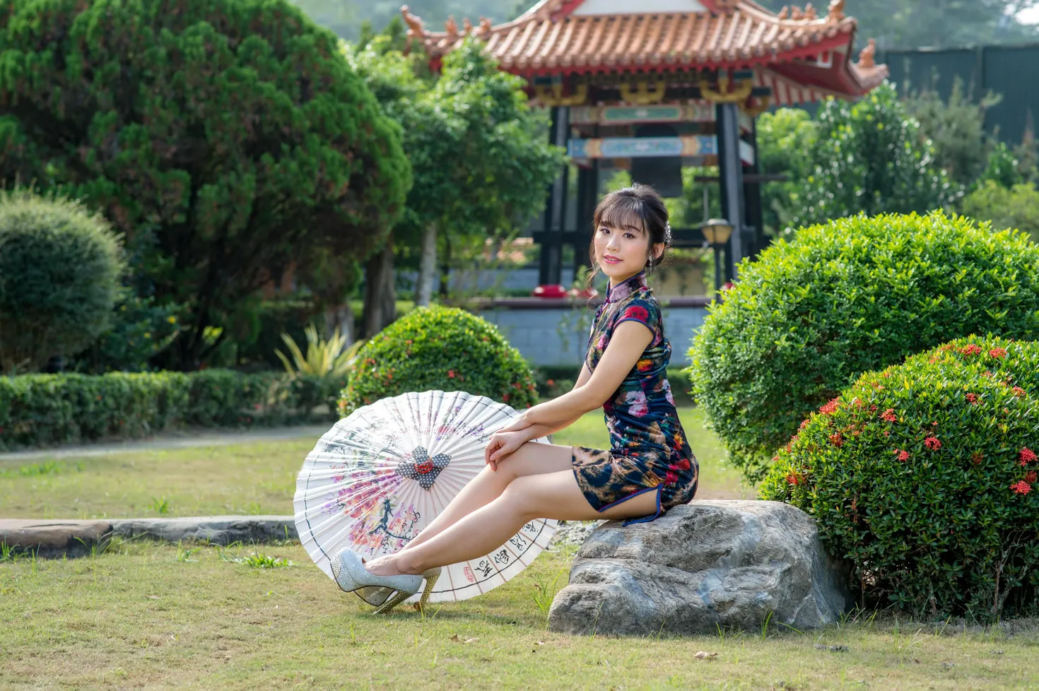 [Mzsock] NO.194 Yu Chen short cheongsam high heels beautiful legs street photography#[105P]-8