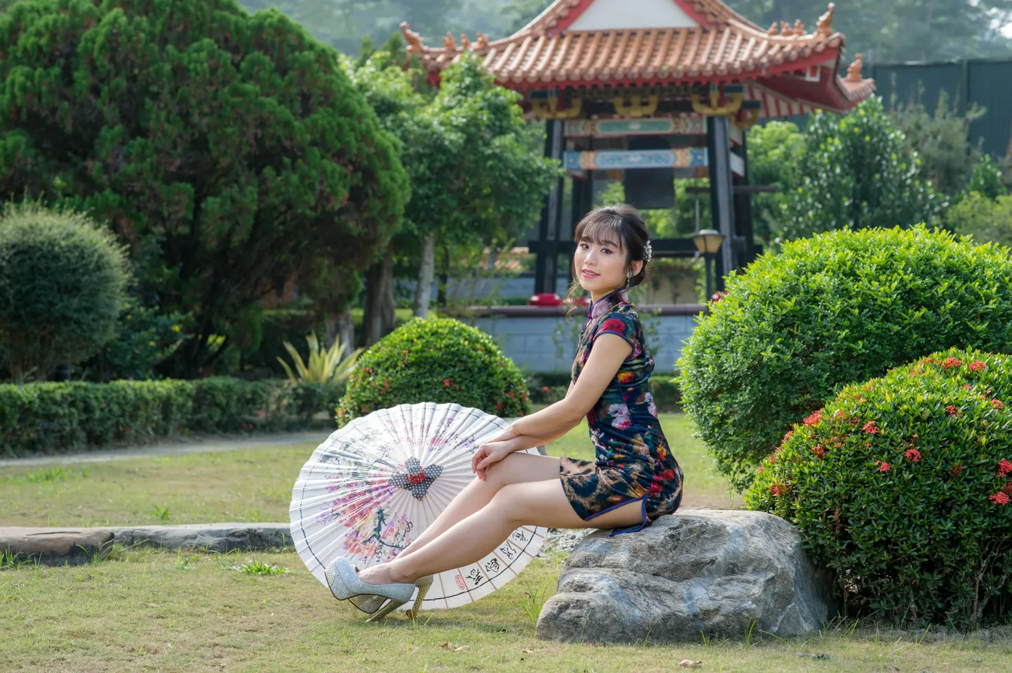 [Mzsock] NO.194 Yu Chen short cheongsam high heels beautiful legs street photography#[105P]-9