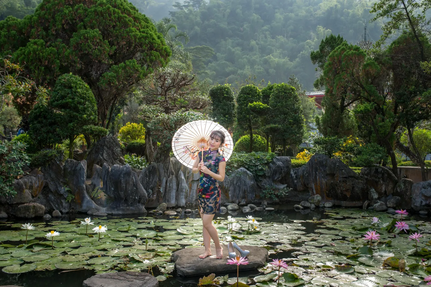 [Mzsock] NO.194 Yu Chen short cheongsam high heels beautiful legs street photography#[105P]-9