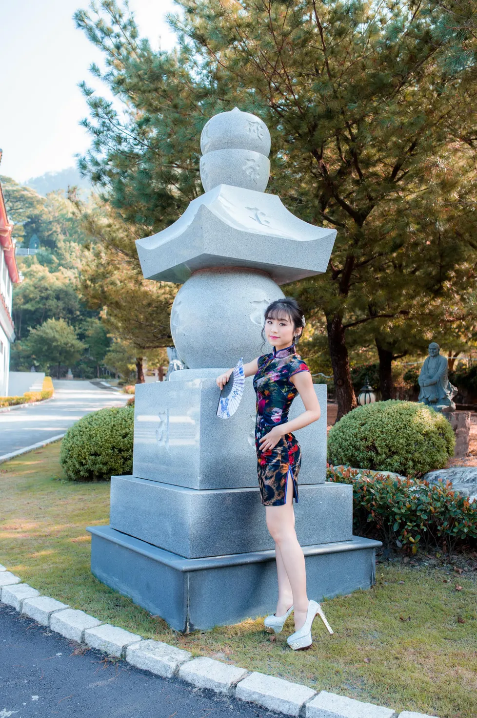 [Mzsock] NO.194 Yu Chen short cheongsam high heels beautiful legs street photography#[105P]-2