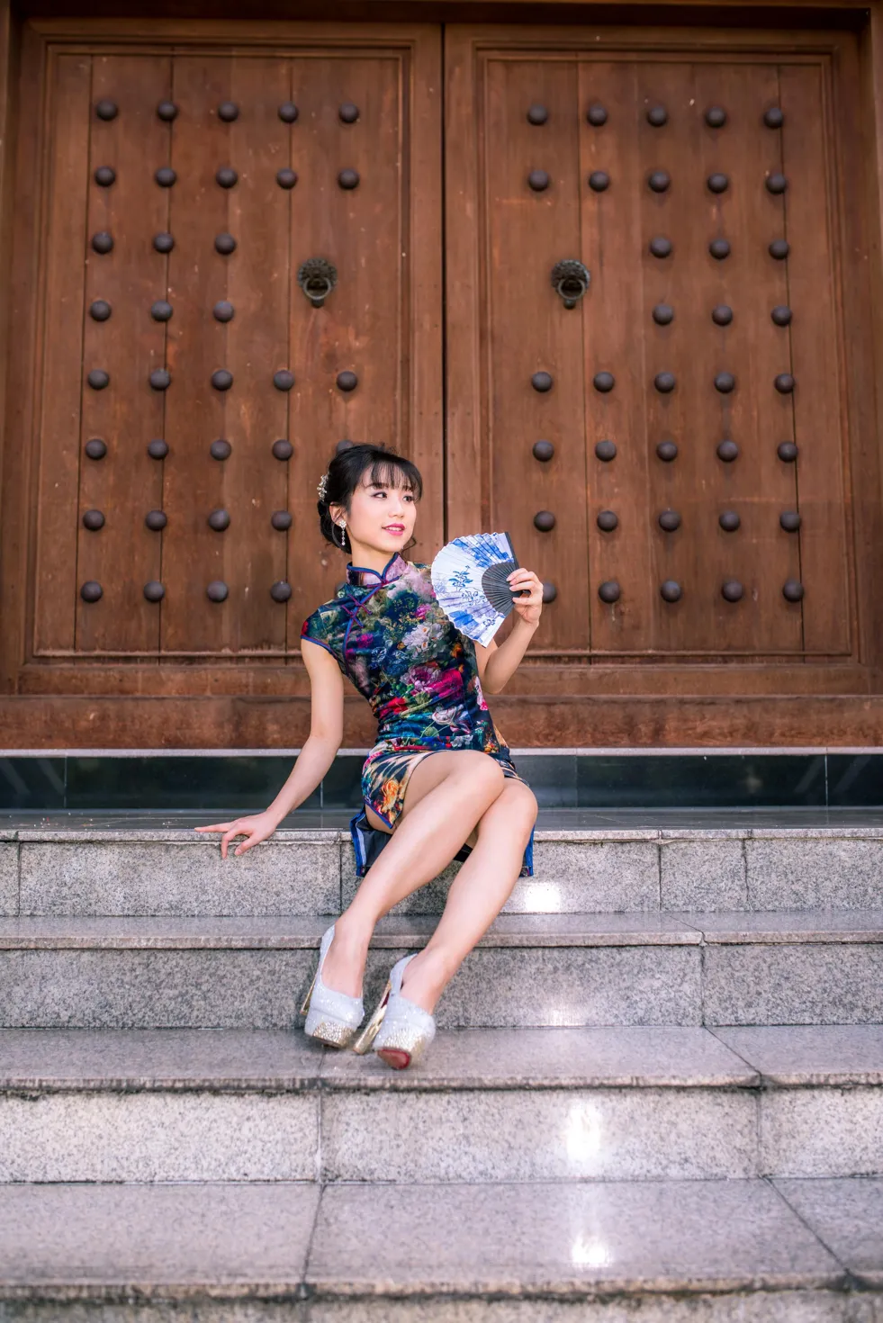 [Mzsock] NO.194 Yu Chen short cheongsam high heels beautiful legs street photography#[105P]-6