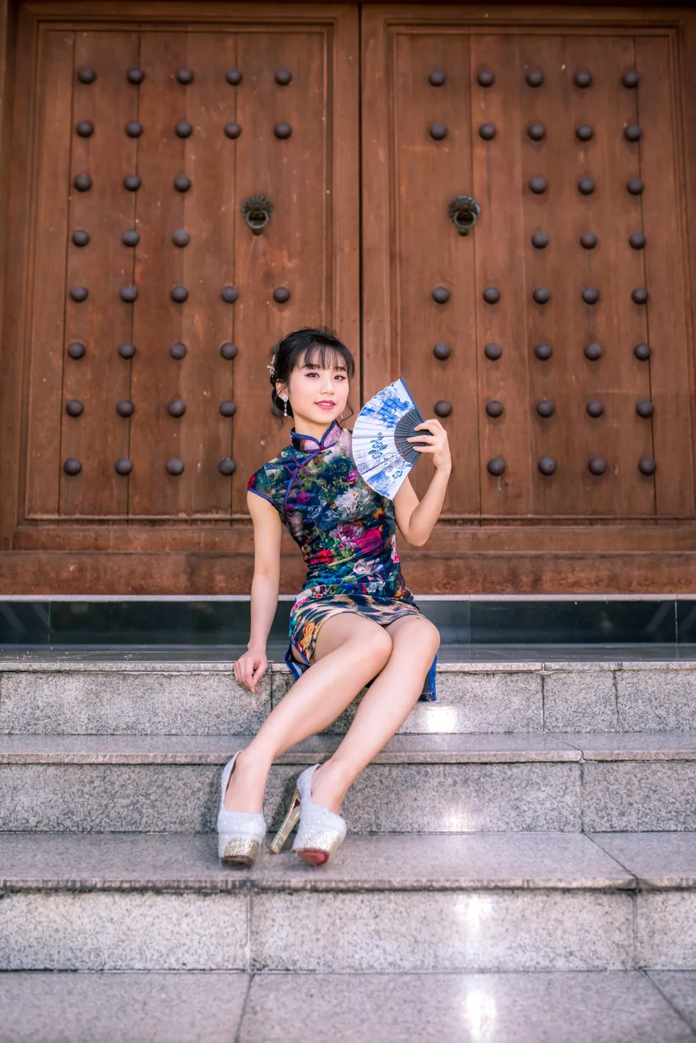 [Mzsock] NO.194 Yu Chen short cheongsam high heels beautiful legs street photography#[105P]-7