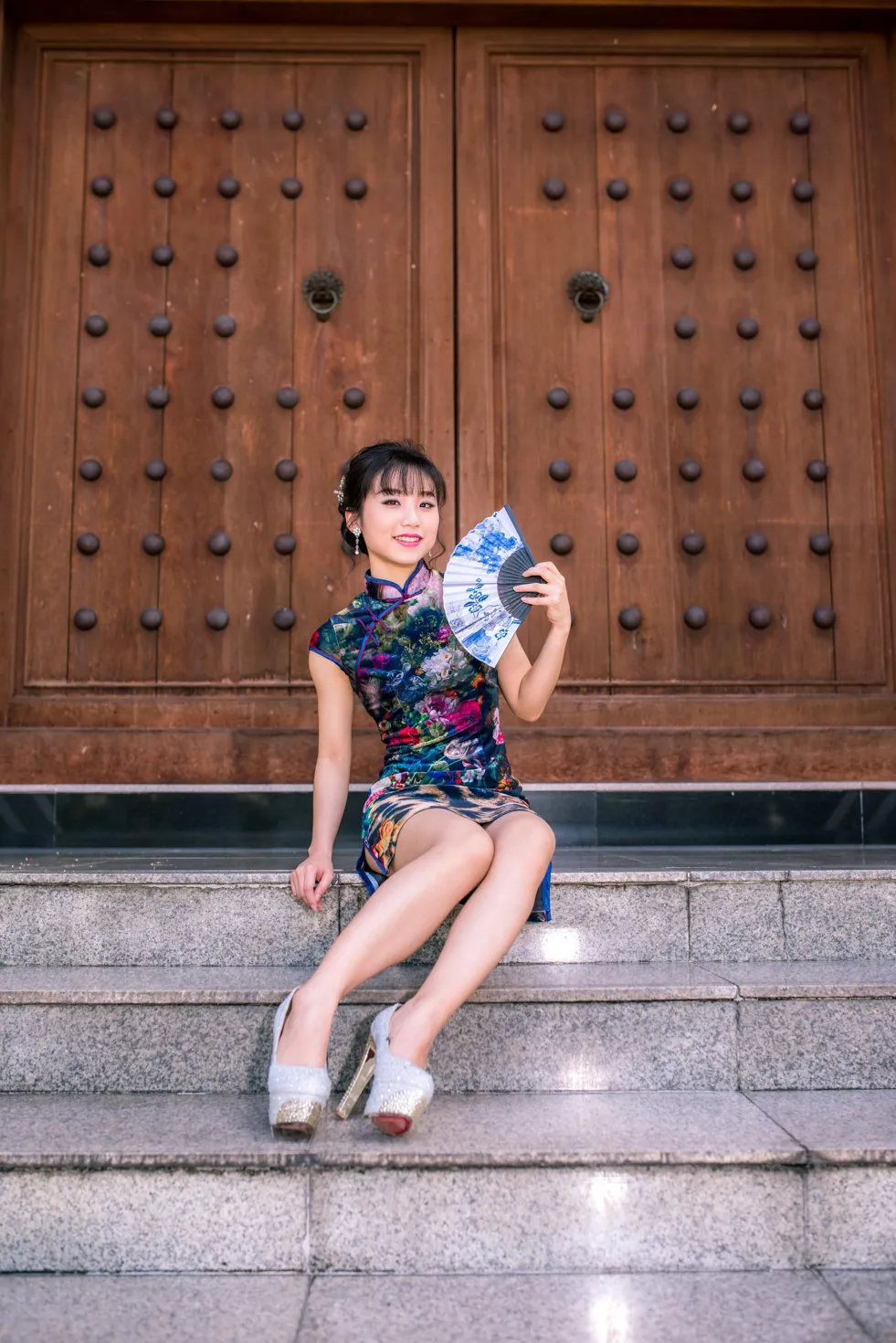 [Mzsock] NO.194 Yu Chen short cheongsam high heels beautiful legs street photography#[105P]-8