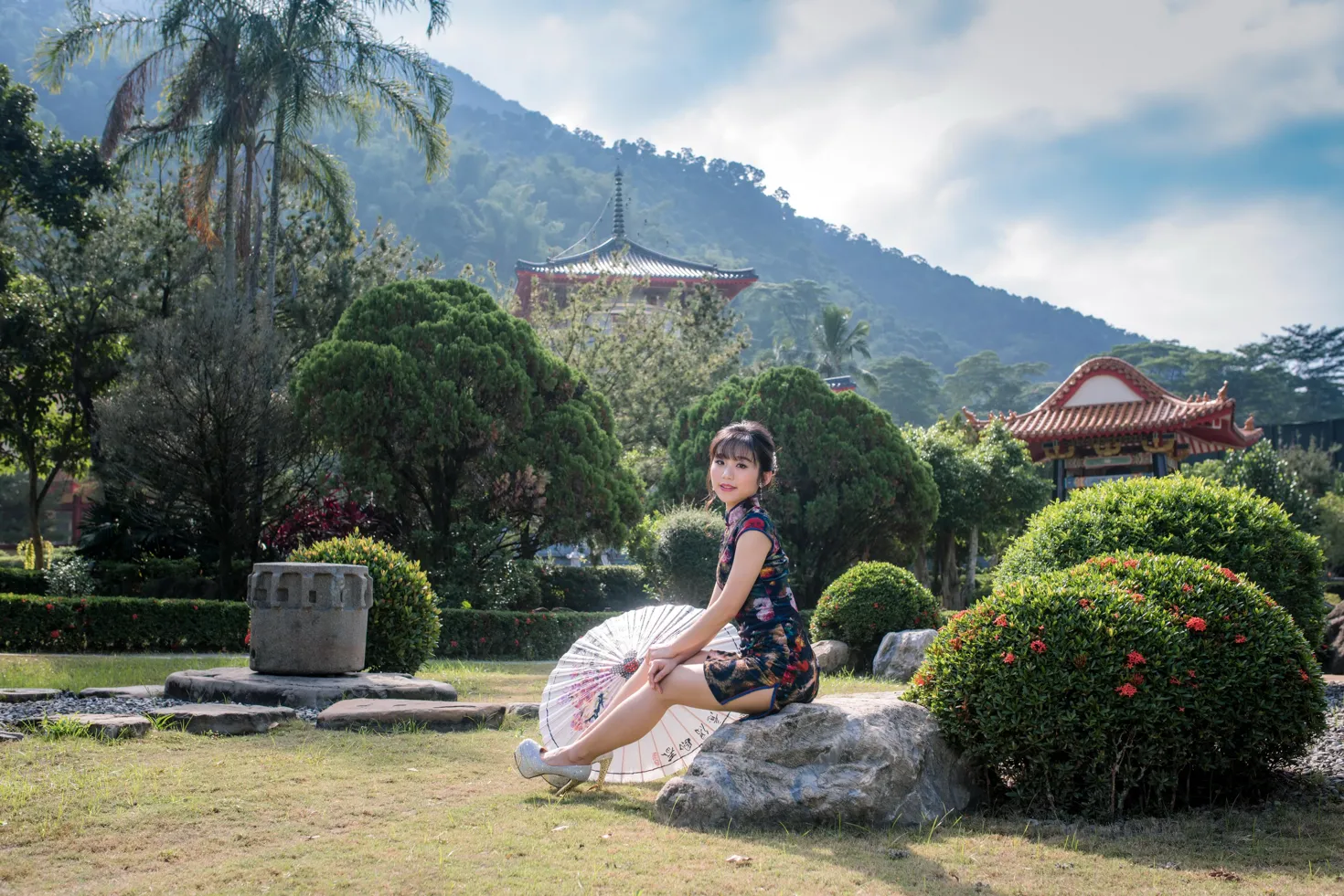 [Mzsock] NO.194 Yu Chen short cheongsam high heels beautiful legs street photography#[105P]-7