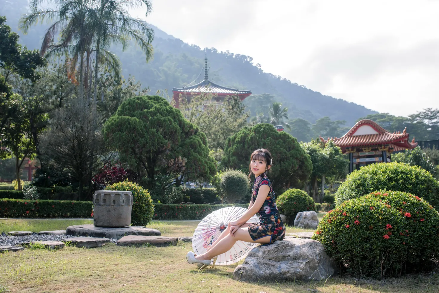 [Mzsock] NO.194 Yu Chen short cheongsam high heels beautiful legs street photography#[105P]-8