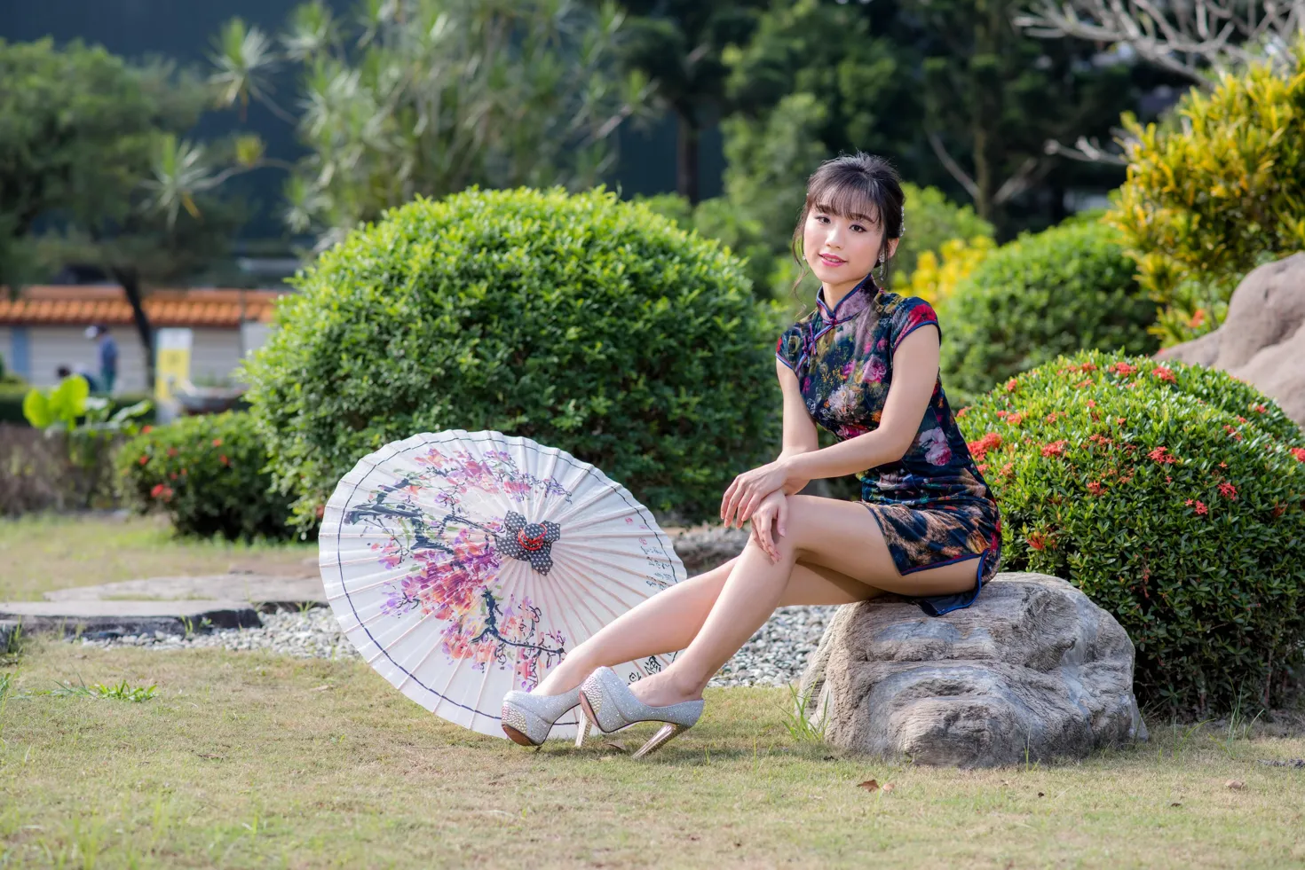 [Mzsock] NO.194 Yu Chen short cheongsam high heels beautiful legs street photography#[105P]-10