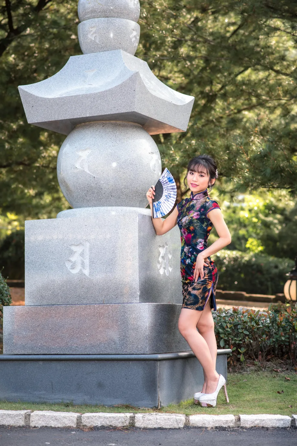 [Mzsock] NO.194 Yu Chen short cheongsam high heels beautiful legs street photography#[105P]-10