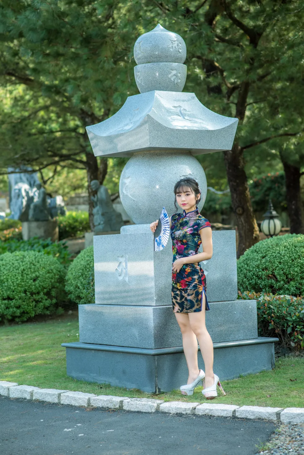 [Mzsock] NO.194 Yu Chen short cheongsam high heels beautiful legs street photography#[105P]-5