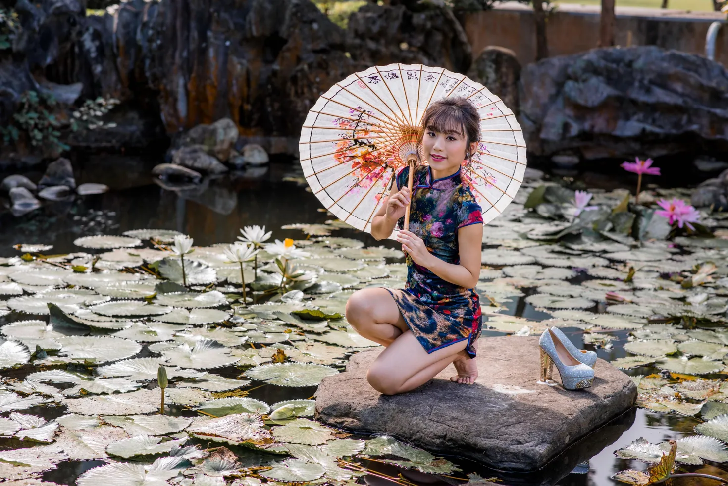 [Mzsock] NO.194 Yu Chen short cheongsam high heels beautiful legs street photography#[105P]-7