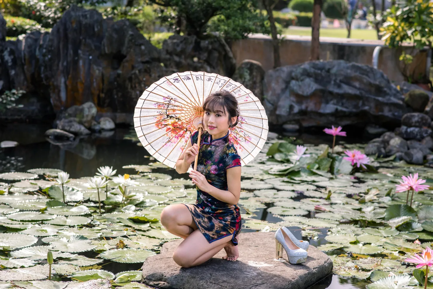 [Mzsock] NO.194 Yu Chen short cheongsam high heels beautiful legs street photography#[105P]-8