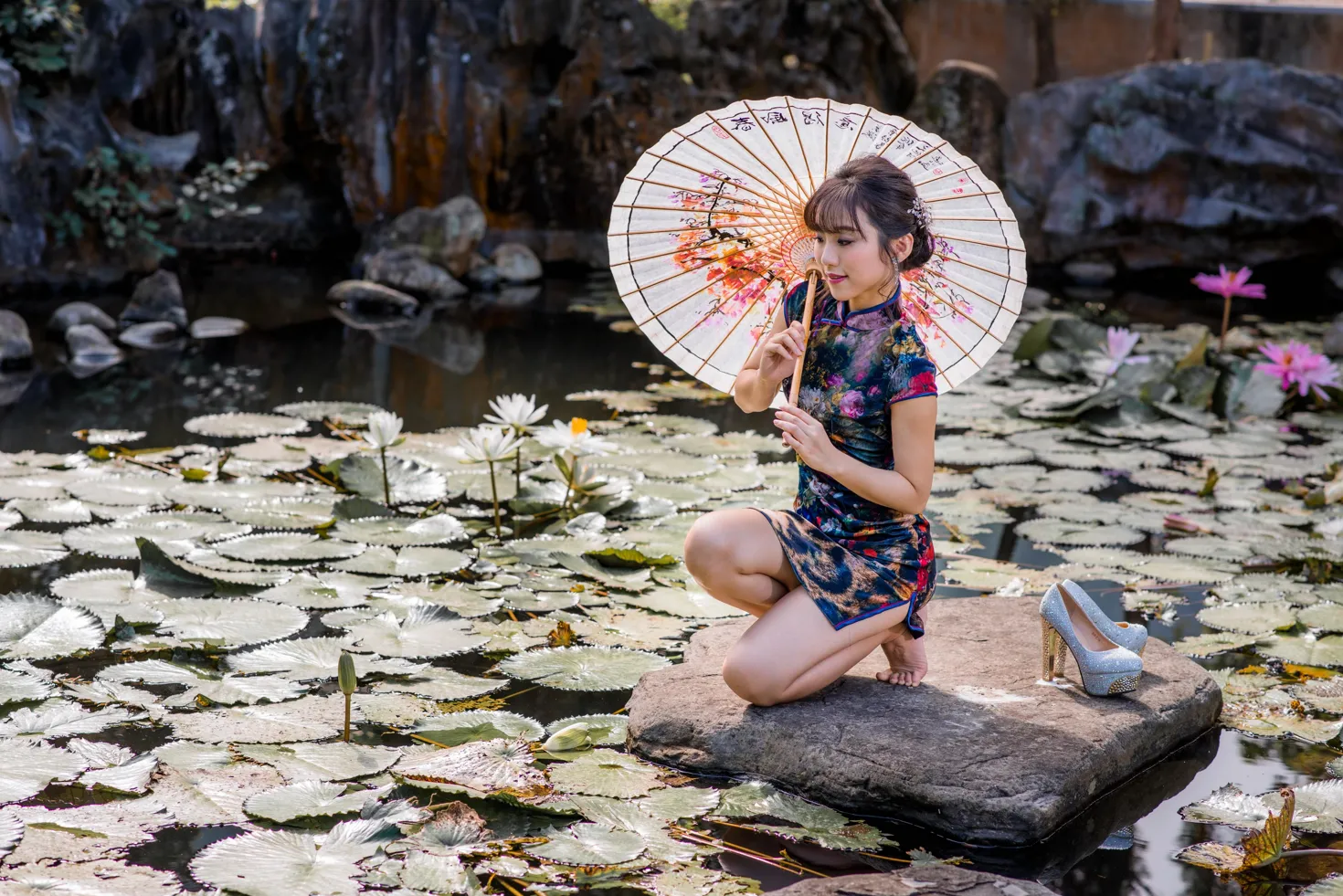 [Mzsock] NO.194 Yu Chen short cheongsam high heels beautiful legs street photography#[105P]-9