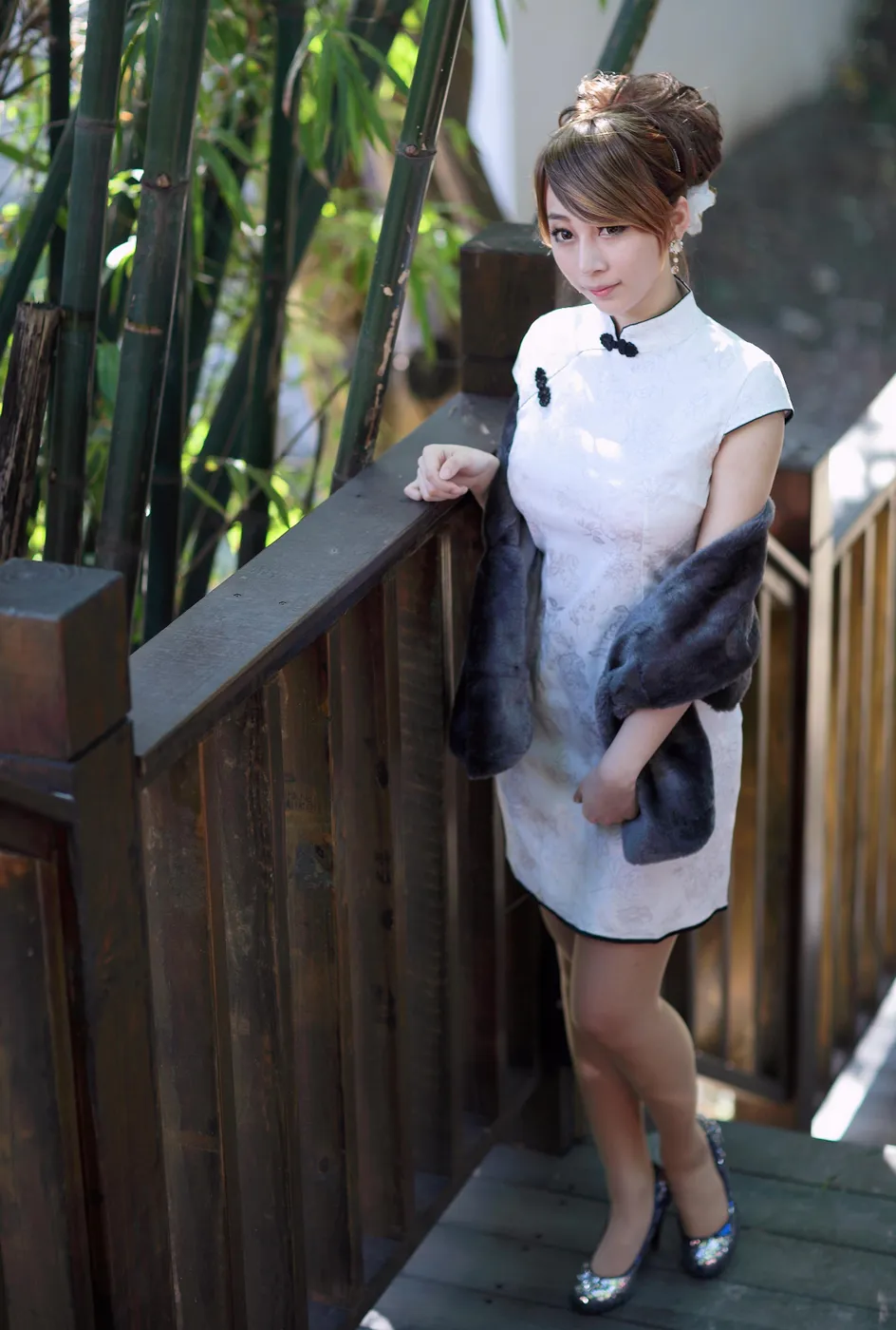 [Mzsock] NO.212 Xiaoyou short cheongsam, stockings, high heels and beautiful legs street photography#[78P]-1