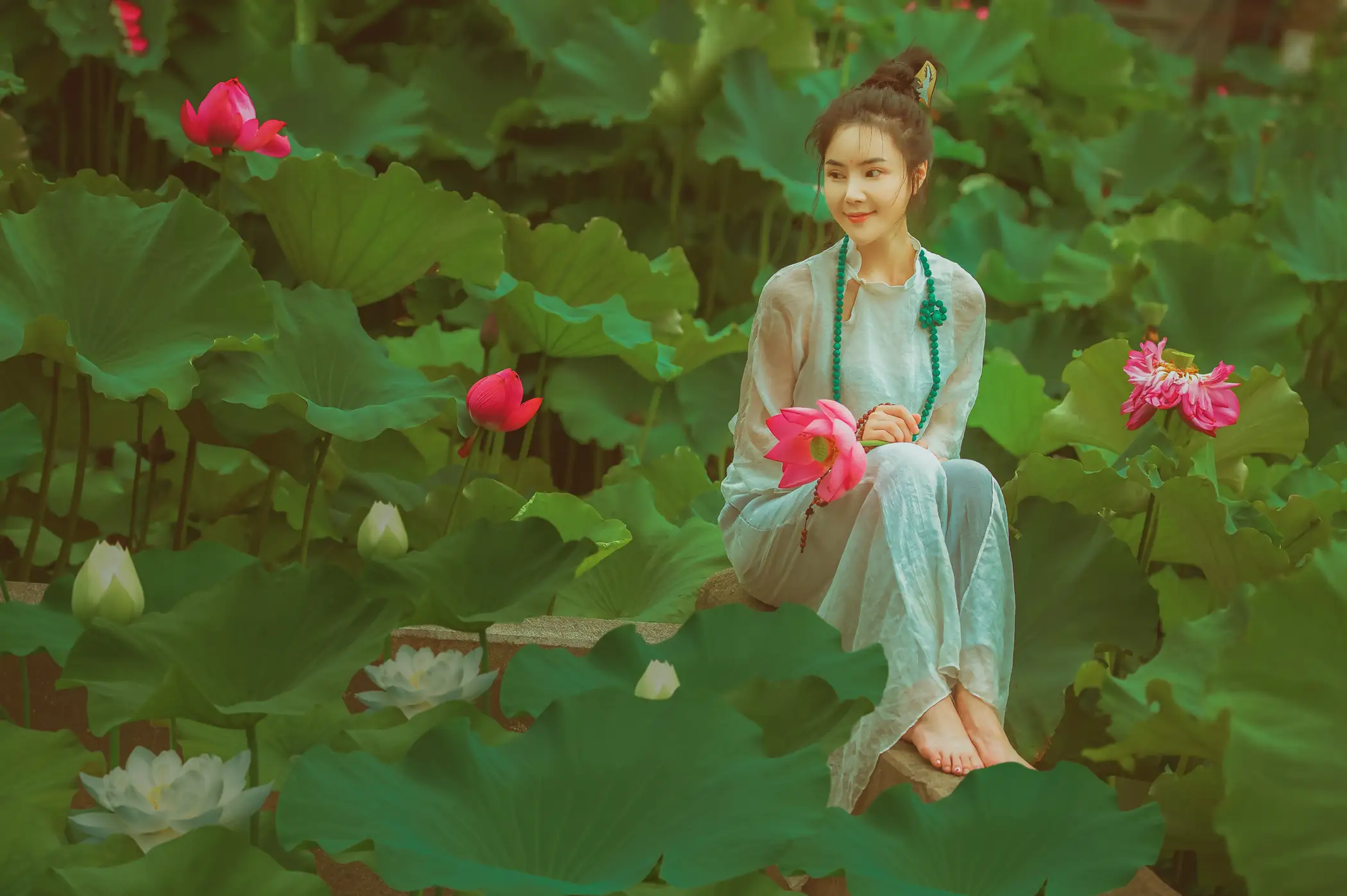 [YITUYU] 2021.08.14 Vol.128 – Lotus Appreciation trees#[36P]-4